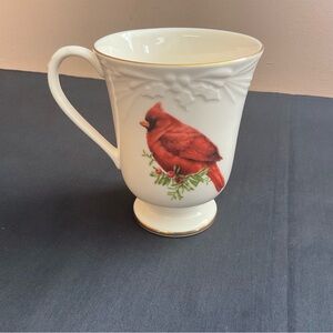 Lenox China Winter Greetings Pedestal Mug with Cardinal, Catherine McClung Art
